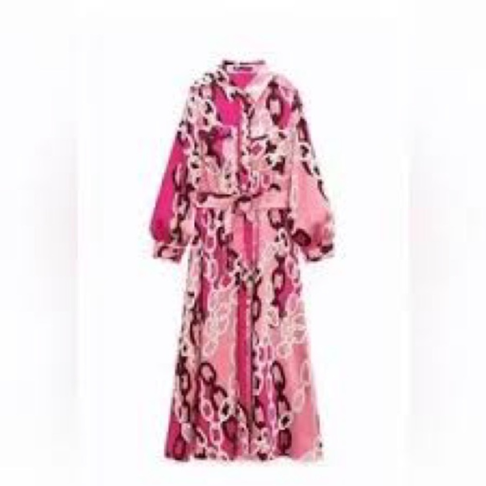 Zara midi print dress